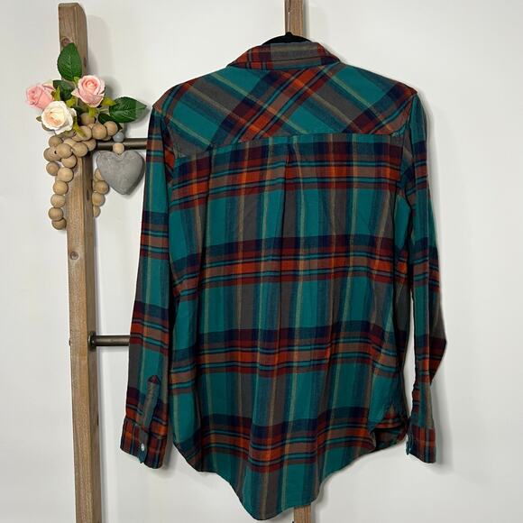 Wrangler Retro Plaid Button Up Long Sleeve Shirt Size Small - Picture 4 of 7